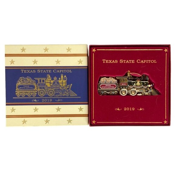 Texas State Capitol 2019 Train Locomotive Ornament With Original Box - Picture 1 of 4